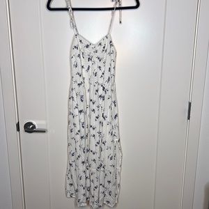 White A&F floral midi dress
